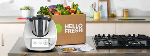 Hello Fresh Gutschein für deinen Thermomix®: Spare bis zu 38% auf 8 Kochboxen Hello Fresh Gutschein für deinen Thermomix®: Spare bis zu 38% auf 8 Kochboxen